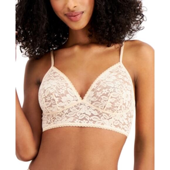 I.n.c. International Concepts Women's Lace Bralette Lingerie almond latte Small - Picture 1 of 5